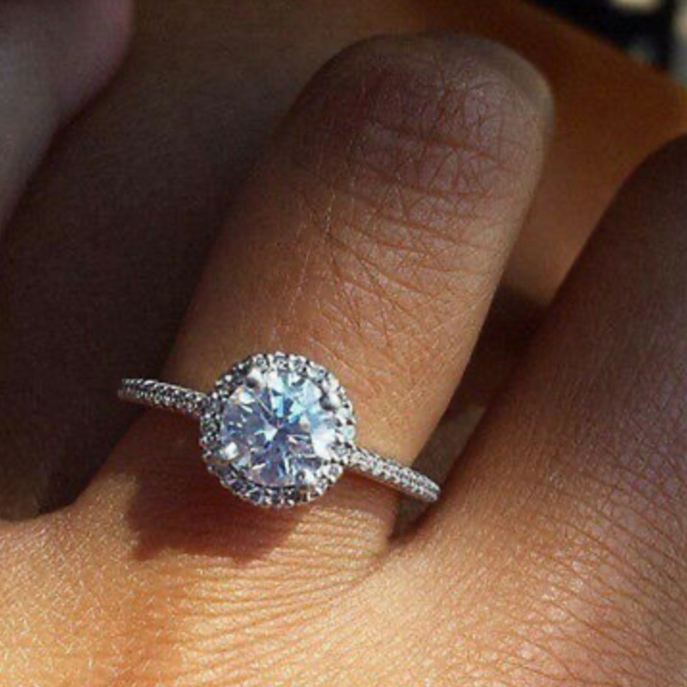 New 925 Sterling silver diamond 💍 ring - Picture 2 of 6